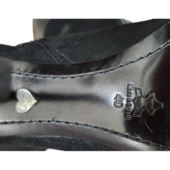 alice olivia black Suede Leather heeled Boots bootie size EU 40/US 9.5 - Picture 14 of 14
